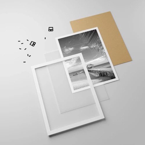 Poster in einem weißen Rahmen - Erinnerung oder Traum? - 40x50 cm