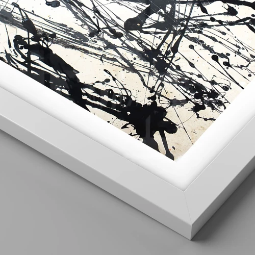 Poster in einem weißen Rahmen - Expressionistische Abstraktion - 100x70 cm