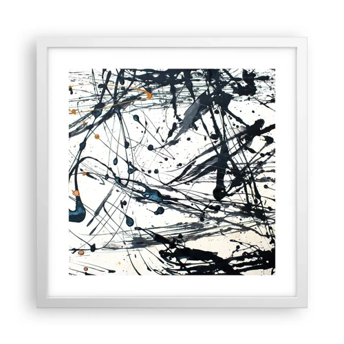 Poster in einem weißen Rahmen - Expressionistische Abstraktion - 40x40 cm