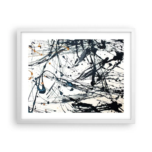 Poster in einem weißen Rahmen - Expressionistische Abstraktion - 50x40 cm
