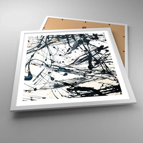 Poster in einem weißen Rahmen - Expressionistische Abstraktion - 50x50 cm