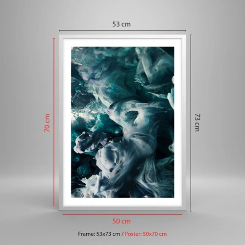 Poster in einem weißen Rahmen - Farbbewegung - 50x70 cm