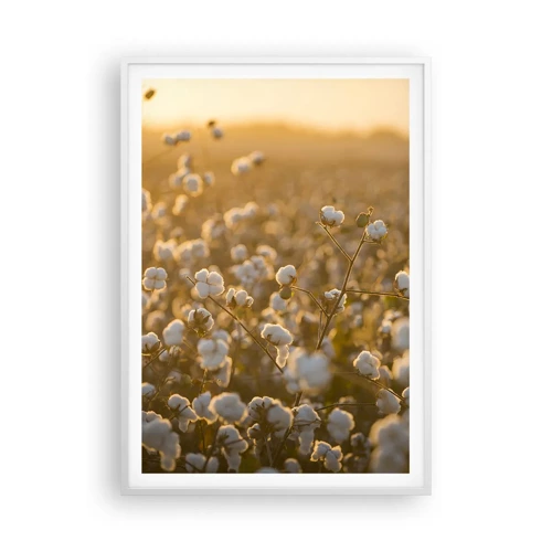 Poster in einem weißen Rahmen - Fluffiges Feld - 70x100 cm