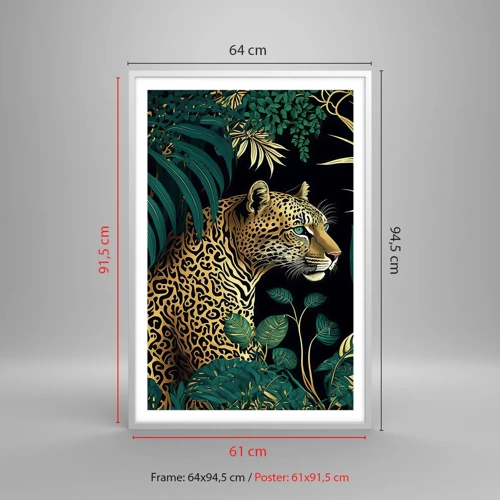 Poster in einem weißen Rahmen - Gastgeber im Dschungel - 61x91 cm