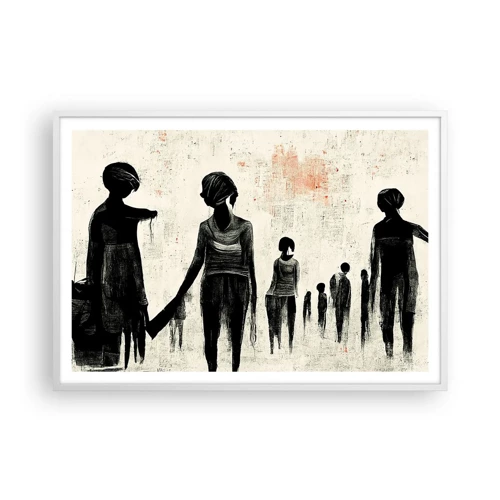 Poster in einem weißen Rahmen - Gegen die Einsamkeit - 100x70 cm