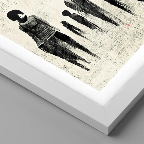 Poster in einem weißen Rahmen - Gegen die Einsamkeit - 100x70 cm