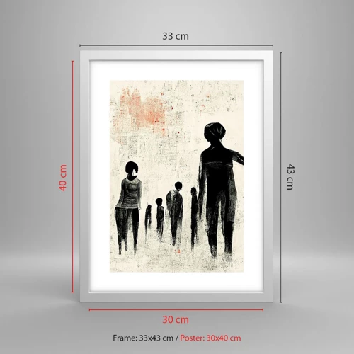 Poster in einem weißen Rahmen - Gegen die Einsamkeit - 30x40 cm
