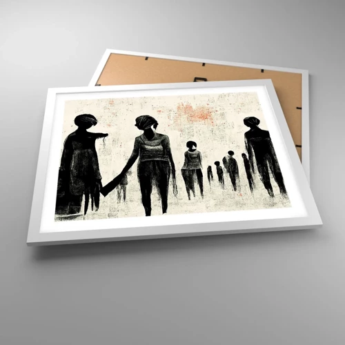 Poster in einem weißen Rahmen - Gegen die Einsamkeit - 50x40 cm