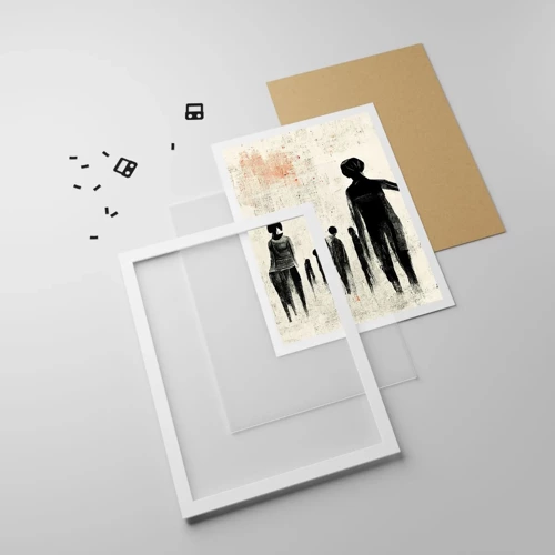 Poster in einem weißen Rahmen - Gegen die Einsamkeit - 50x70 cm