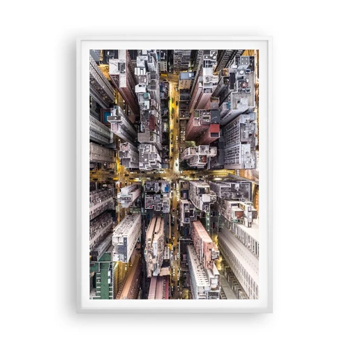 Poster in einem weißen Rahmen - Grüße aus Hongkong - 70x100 cm
