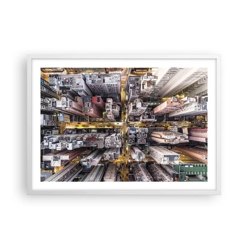 Poster in einem weißen Rahmen - Grüße aus Hongkong - 70x50 cm