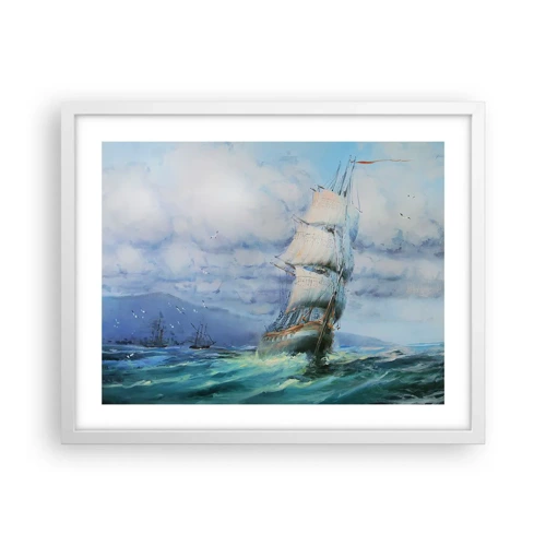 Poster in einem weißen Rahmen - Guter Wind - 50x40 cm