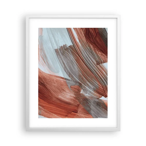 Poster in einem weißen Rahmen - Herbst und windige Abstraktion - 40x50 cm