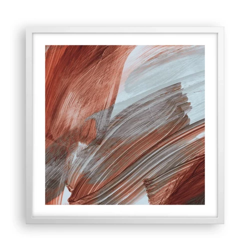 Poster in einem weißen Rahmen - Herbst und windige Abstraktion - 50x50 cm