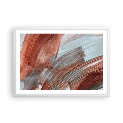 Poster in einem weißen Rahmen - Herbst und windige Abstraktion - 70x50 cm