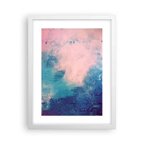 Poster in einem weißen Rahmen - Himmelsblaue Umarmungen - 30x40 cm