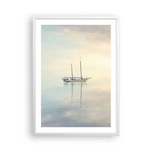 Poster in einem weißen Rahmen - Im Meer der Stille - 50x70 cm