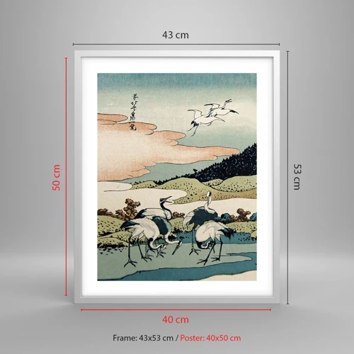 Poster in einem weißen Rahmen - Im japanischen Geist - 40x50 cm