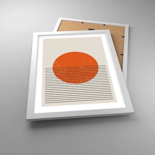 Poster in einem weißen Rahmen - Immer die Sonne - 30x40 cm
