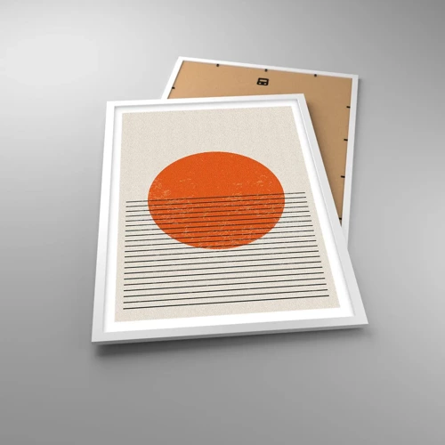 Poster in einem weißen Rahmen - Immer die Sonne - 50x70 cm