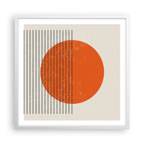 Poster in einem weißen Rahmen - Immer die Sonne - 60x60 cm