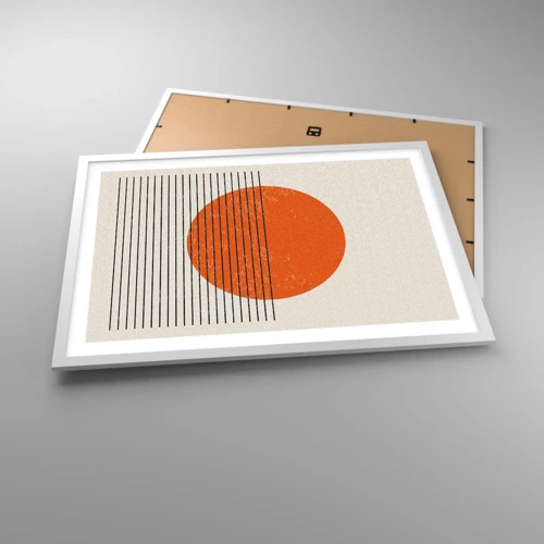 Poster in einem weißen Rahmen - Immer die Sonne - 70x50 cm