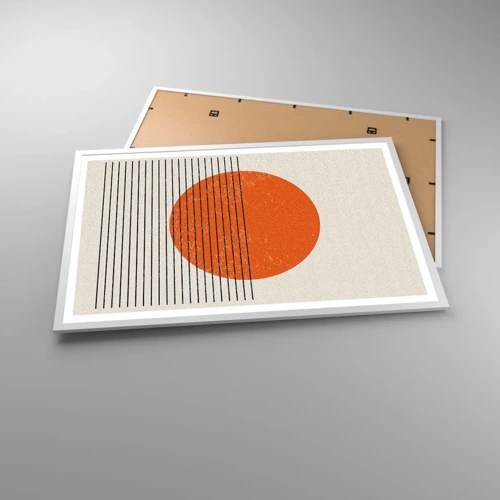 Poster in einem weißen Rahmen - Immer die Sonne - 91x61 cm