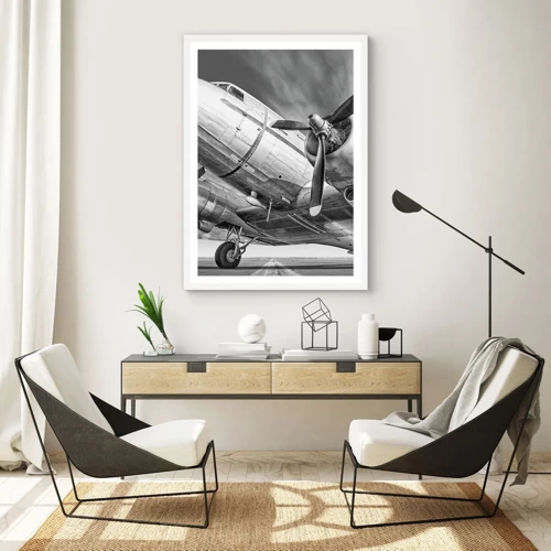 Poster in einem weißen Rahmen - Immer flugbereit - 30x40 cm