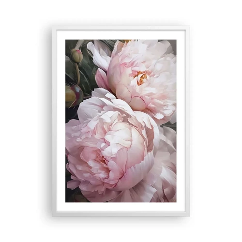 Poster in einem weißen Rahmen - In der Blüte angehalten - 50x70 cm