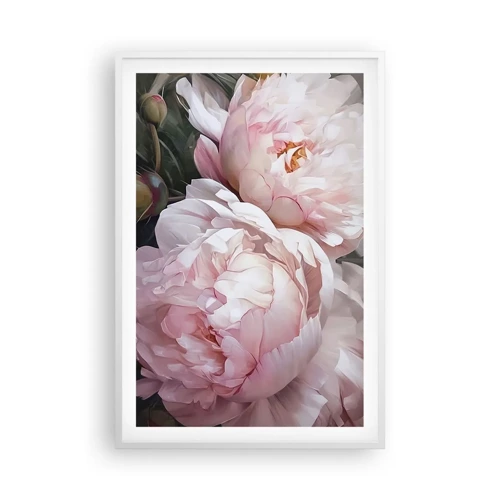 Poster in einem weißen Rahmen - In der Blüte angehalten - 61x91 cm