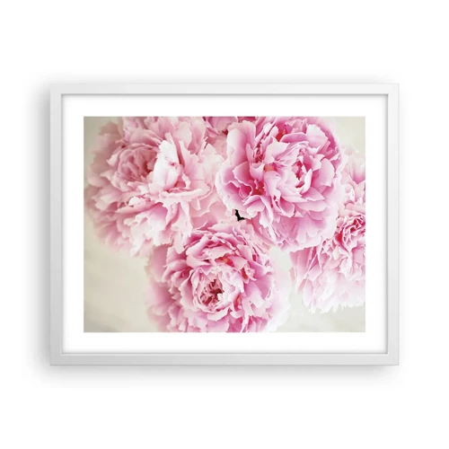 Poster in einem weißen Rahmen - In rosa Glamour - 50x40 cm