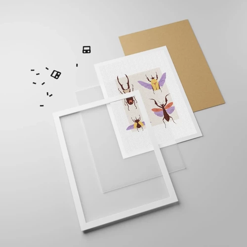 Poster in einem weißen Rahmen - Insektenwelt - 30x40 cm
