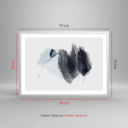 Poster in einem weißen Rahmen - Intensität und Bewegung - 70x50 cm