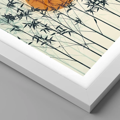 Poster in einem weißen Rahmen - Japanische Sonne - 40x50 cm