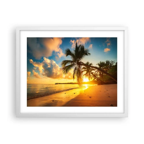 Poster in einem weißen Rahmen - Karibischer Traum - 50x40 cm