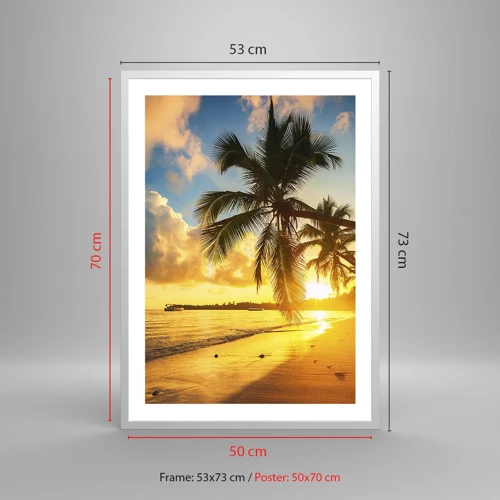 Poster in einem weißen Rahmen - Karibischer Traum - 50x70 cm
