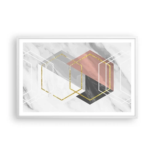 Poster in einem weißen Rahmen - Kettenkomposition - 91x61 cm