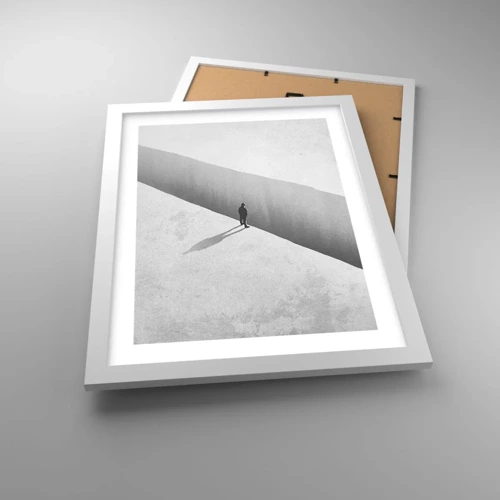 Poster in einem weißen Rahmen - Klares Ziel - 30x40 cm