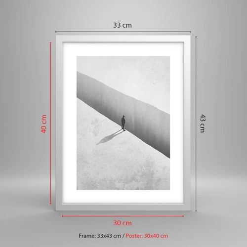 Poster in einem weißen Rahmen - Klares Ziel - 30x40 cm