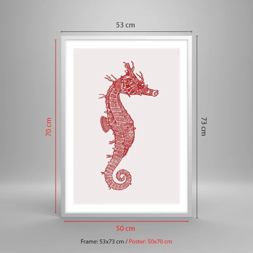 Poster in einem weißen Rahmen - Komplizierte Kreatur - 50x70 cm