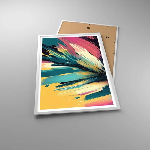 Poster in einem weißen Rahmen - Komposition – eine Explosion der Freude - 61x91 cm