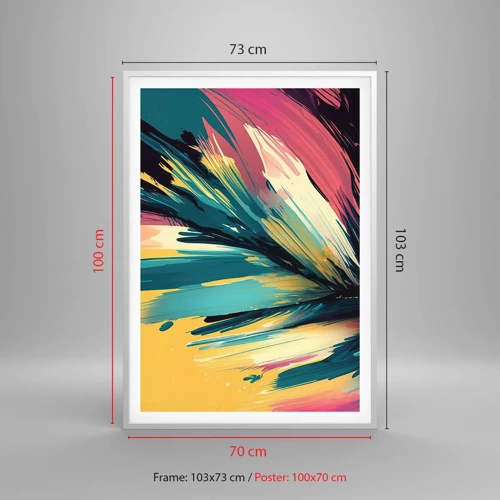 Poster in einem weißen Rahmen - Komposition – eine Explosion der Freude - 70x100 cm