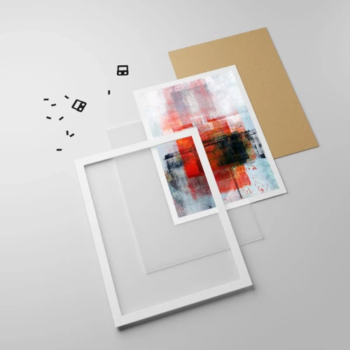 Poster in einem weißen Rahmen - Komposition leuchtet - 50x70 cm