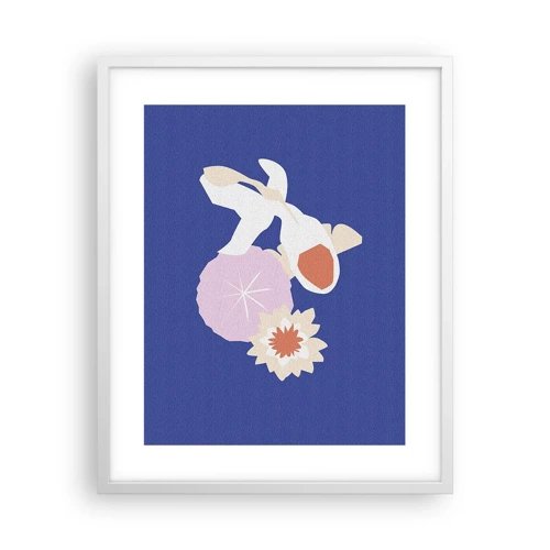 Poster in einem weißen Rahmen - Komposition von Blüten und Knospen - 40x50 cm