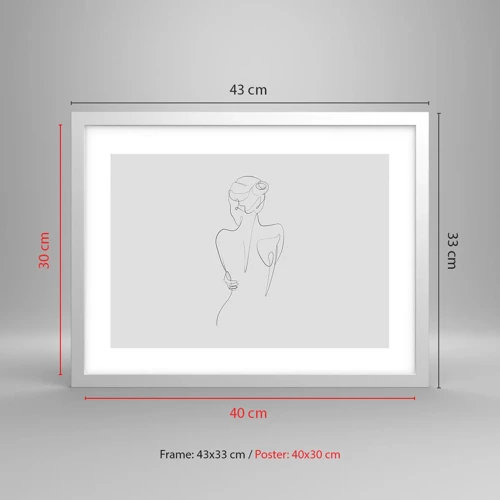 Poster in einem weißen Rahmen - Körpermusik - 40x30 cm