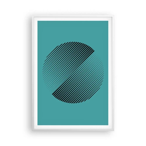 Poster in einem weißen Rahmen - Kreis – eine geometrische Variante - 70x100 cm