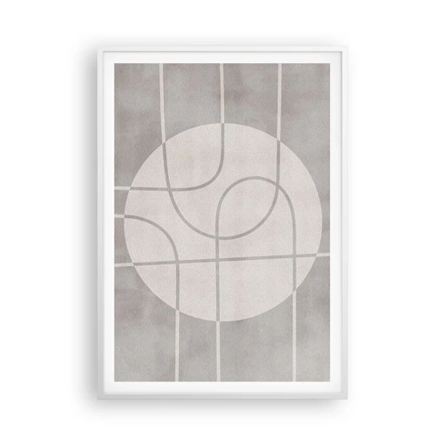 Poster in einem weißen Rahmen - Kreisförmig und geradeaus - 70x100 cm