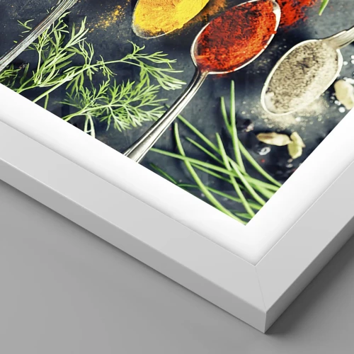 Poster in einem weißen Rahmen - Kulinarische Magie - 30x40 cm