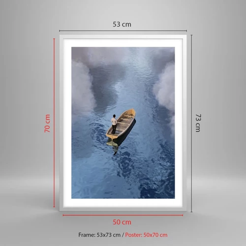 Poster in einem weißen Rahmen - Leben – Reise – unbekannt - 50x70 cm