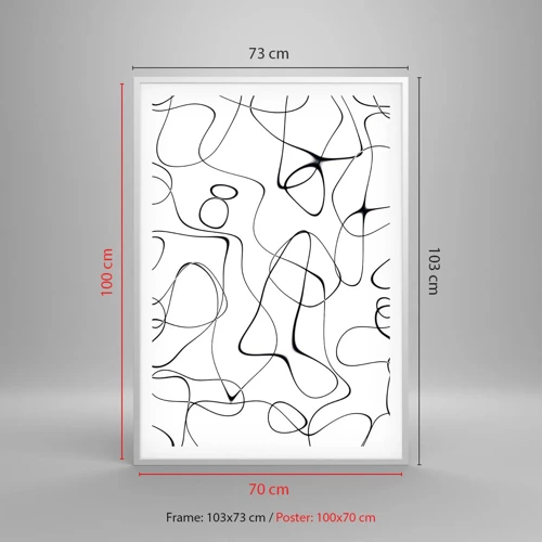 Poster in einem weißen Rahmen - Lebenswege, Wechselfälle - 70x100 cm